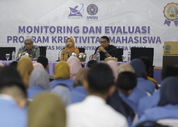 UMSU TUAN RUMAH KEGIATAN MONITORING EVALUASI PROGRAM KREATIVITAS MAHASISWA 5 BIDANG KEMENRISTEKDIKTI PENDANAAN TAHUN 2019
