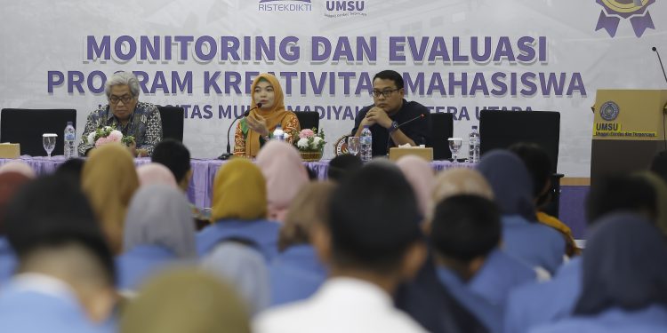 UMSU TUAN RUMAH KEGIATAN MONITORING EVALUASI PROGRAM KREATIVITAS MAHASISWA 5 BIDANG KEMENRISTEKDIKTI PENDANAAN TAHUN 2019