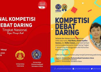 Lagi, UMSU Raih Juara  Kompetisi Debat Daring Nasional Komunitas Kejar Mimpi Aceh