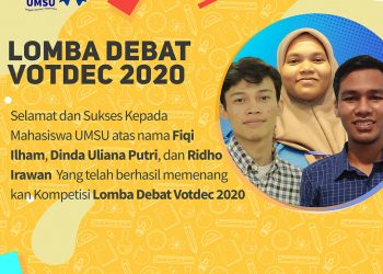 Tim Debat UMSU Raih Juara 1 Lomba Debat Votdec 2020, Universitas Airlangga
