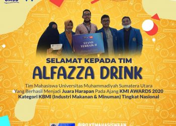 TIM MAHASISWA UMSU BERHASIL MERAIH JUARA HARAPAN PADA AJANG KEWIRAUSAHAAN MAHASISWA INDONESIA KE-XI (KMI EXPO 2020)