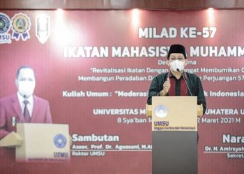 SEKJEN MUI NARASUMBER MILAD Ke 57 IMM UMSU