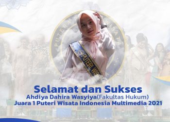 Mahasiswi Fakultas Hukum UMSU Juara 1 Puteri Wisata Indonesia Multimedia 2021