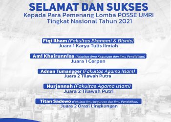 Mahasiswa UMSU Juara Lomba POSSE UMRI Tingkat Nasional Tahun 2021