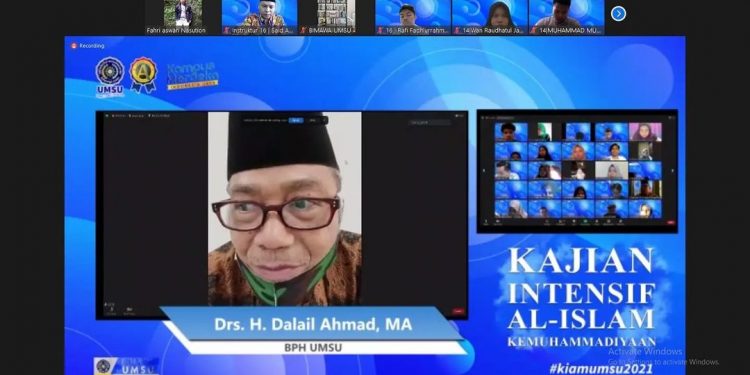 Mahasiswa UMSU Ikuti Kajian Intensif Al-Islam Kemuhammadiyahan(KIAM) Angkatan 2 Tahun 2021 Secara Daring