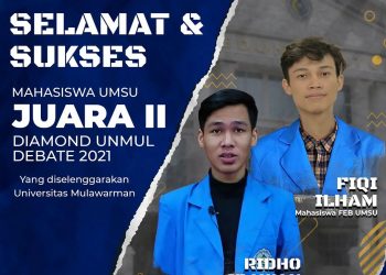 Mahasiswa UMSU Berhasil Meraih Juara II Pada Ajang Diamond UNMUL Debate 2021