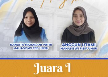 Mahasiswa UMSU Juara I Kompetisi Lomba Debat Bahasa Indonesia Mahasiswa Nasional Universitas Hangtuah 2022