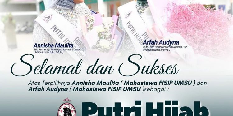 Dua Mahasiswi FISIP UMSU Ukir Prestasi di Ajang Putri Hijab Sumatera Utara Tahun 2022