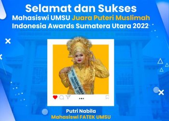 Mahasiswi UMSU Juara Puteri Muslimah Indonesia Awards Sumatera Utara Tahun 2022
