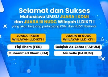 Mahasiswa UMSU Juara KDMI dan NUDC Wilayah LLDIKTI I