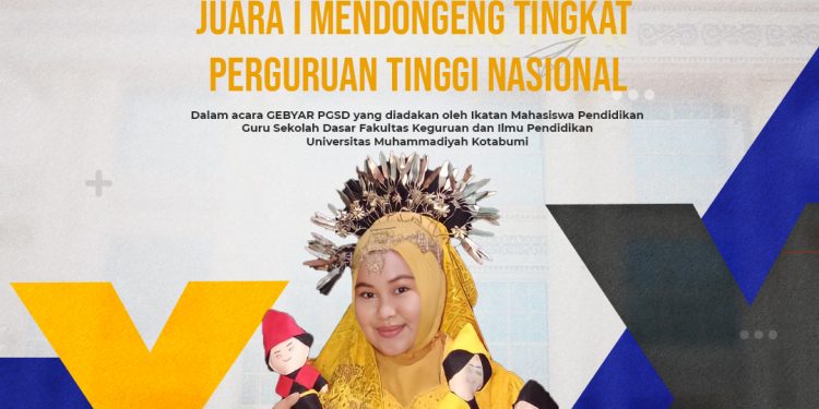 Mahasiswa UMSU juara 1 Mendongeng Tingkat Perguruan Tinggi Nasional