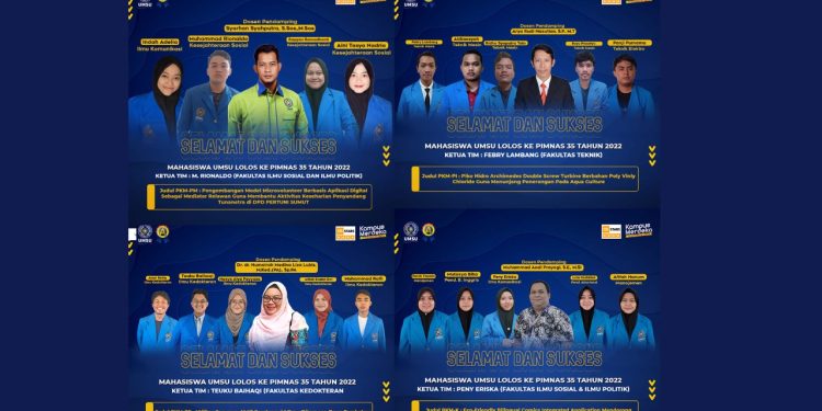 4 TIM UMSU LOLOS PIMNAS KE-35 TAHUN 2022