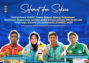 4 Mahasiswa UMSU Juara Pada Kejuaraan Nasional Karate Piala Ketua Umum PB. FORKI 2022