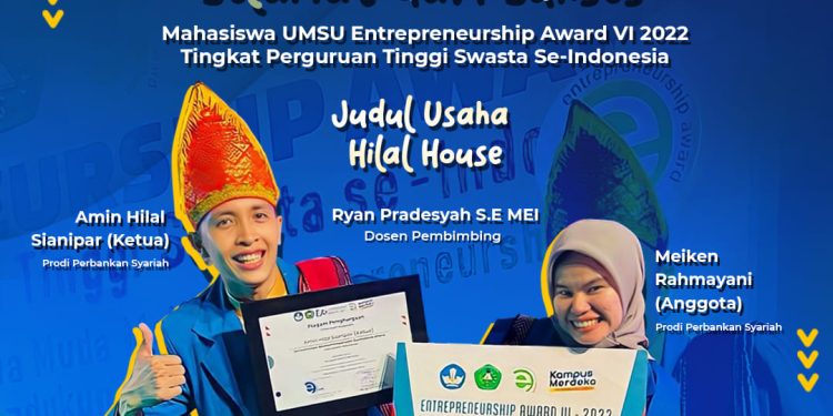 MAHASISWA UMSU MENJADI RUNNER UP III ENTREPRENEURSHIP AWARD VI TAHUN 2022