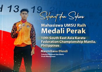 Mahasiswa UMSU Raih Medali Perak Dalam Ajang Internasional 10th South East Asia Karate Federation Champions Manila, Philippines