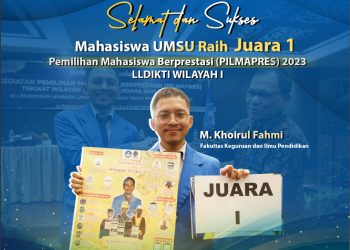 Mahasiswa UMSU Raih Juara 1 PILMAPRES LLDIKTI WILAYAH I Tahun 2023