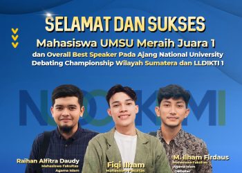 Tim Debat UMSU Sukses Menjadi Juara 1 dan Overall Best Speaker pada Ajang National University Debating Championship Wilayah Sumatera