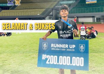 Mahasiswa UMSU, Raj Vireen, Bawa Dewa United Raih Runner-Up Elite Pro Academy Liga 1 U-20