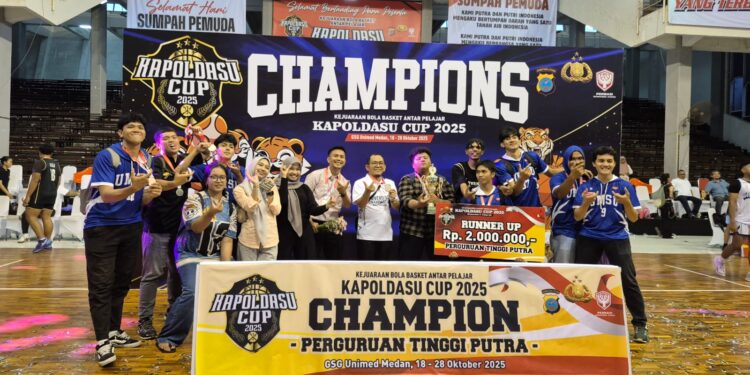 Tim Basket Putra UMSU Raih Juara II pada KAPOLDASU Cup 2025