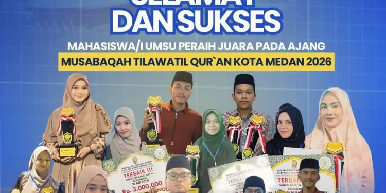 Mahasiswa UMSU  Borong Juara di Berbagai Cabang MTQ Kota Medan 2026