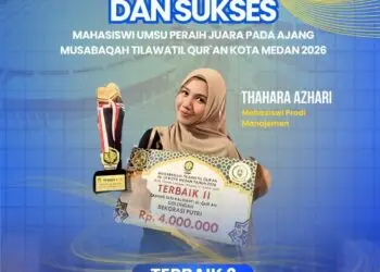 Mahasiswi FEB UMSU Raih Juara 2 Kaligrafi MTQ Kota Medan 2026