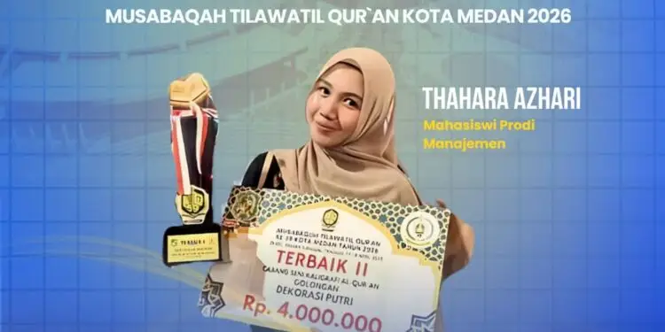 Mahasiswi FEB UMSU Raih Juara 2 Kaligrafi MTQ Kota Medan 2026