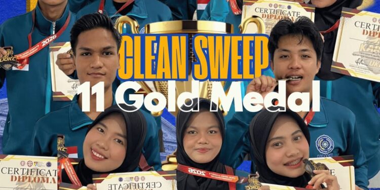 Tim Karate UMSU Sapu Bersih 11 Medali Emas di Kejuaraan Internasional Malaysia