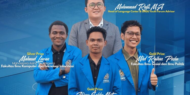 Bersaing dengan Empat Negara, Tiga Mahasiswa UMSU Raih Penghargaan Internasional di Thailand