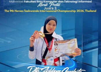 Mahasiswi FIKTI UMSU Raih Medali Perunggu di Kejuaraan Taekwondo Internasional Thailand 2026