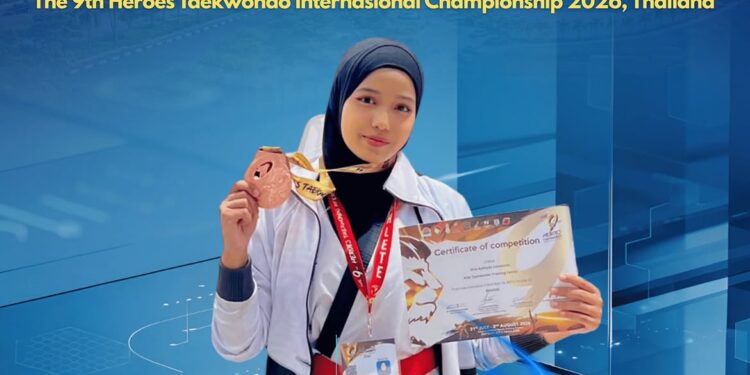 Mahasiswi FIKTI UMSU Raih Medali Perunggu di Kejuaraan Taekwondo Internasional Thailand 2026