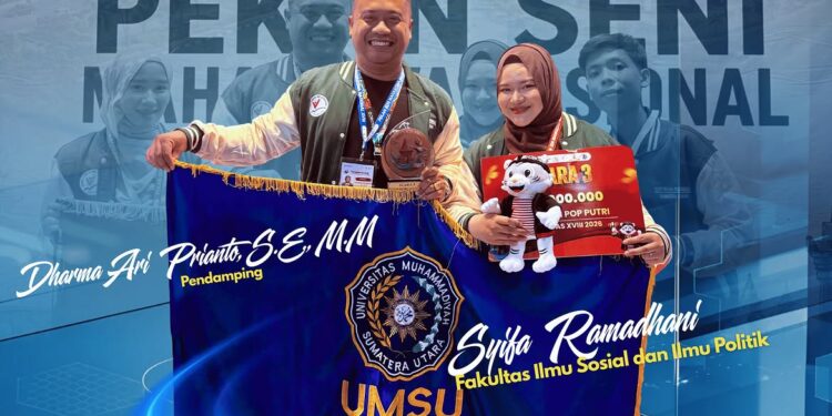 Mahasiswi FISIP UMSU Raih Juara 3 Vocal Pop Putri Peksiminas XVIII 2026