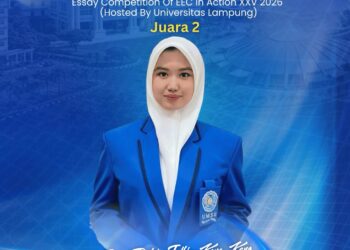 Mahasiswa FKIP UMSU Aulia Putri Julbira Karo-Karo Raih Juara 2 Essay Competition Nasional 2026
