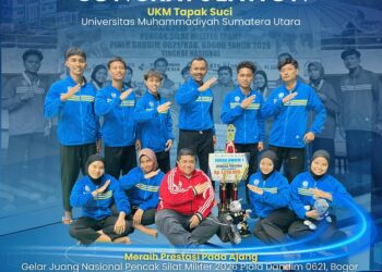 UKM Tapak Suci UMSU Raih Juara Umum 1 Gelar Juang Nasional Pencak Silat Militer 2026